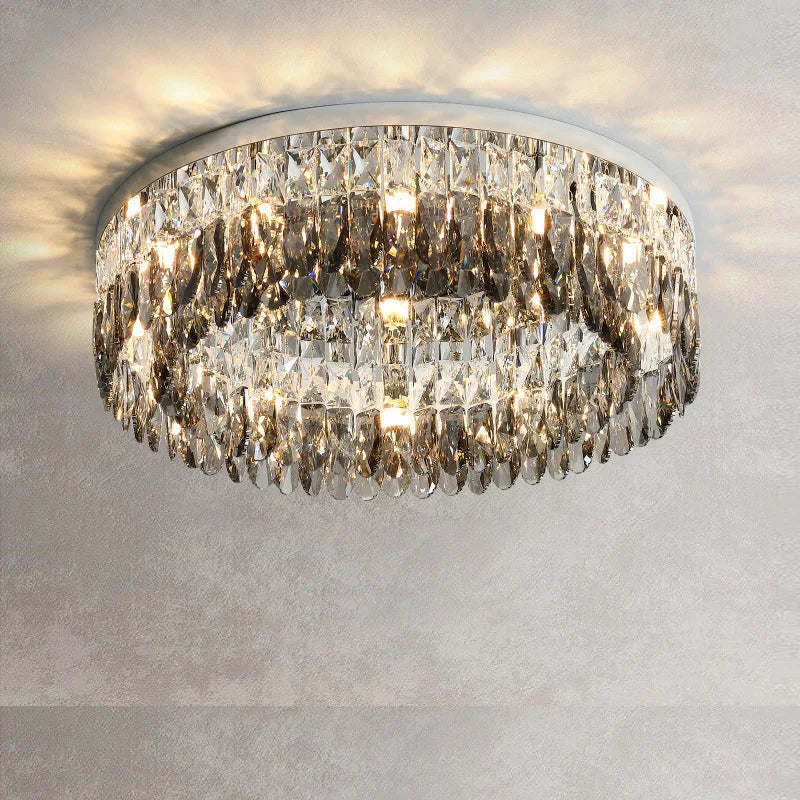 Modern LED Crystal Ceiling Light - Luxury Lustre for Living Room & Kitchen