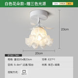 Aisle Corridor Light Cream Wind Flower Bud Ceiling Lamp for Entrance Foyer Porch Cloakroom Balcony Indoor Decoration Fixtures