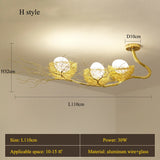 Modern Led Living Dining Room Kitchen Chandeliers Gold Bird Nest Egg Glass Ball Pendant Light Bedroom Loft Ceiling Hanging Lamp