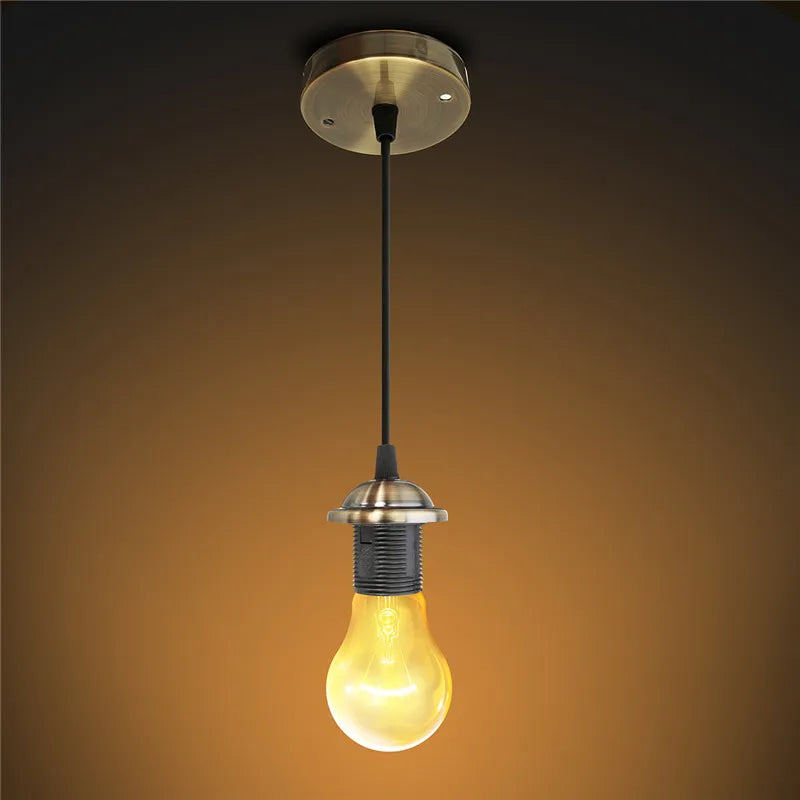 Vintage Pendant Lights E27 Lamp Holder E26 E27 Socket Full Teeth 220V Screw Fitting Lamp Bases Retro Bulbs Edison Lamp Holder
