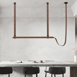 2026 Leather Belt LED Ceiling Chandelier - Luxury Living Room Hanging Lamp