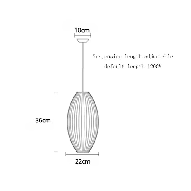 Denmark Designer Silk Pendant Lamp Living Room Hotel Hall Restaurant Hanglamp Home Decoration LED Lighting Factory Direct Sales