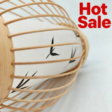 Handcrafted Bamboo Weaving Pendant Light - Chinese Retro Style Hanging Lamp