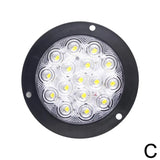 Universal Round LED Rear Tail Lights - 12V 24V Turn Signal Brake Stop Reverse Lamp