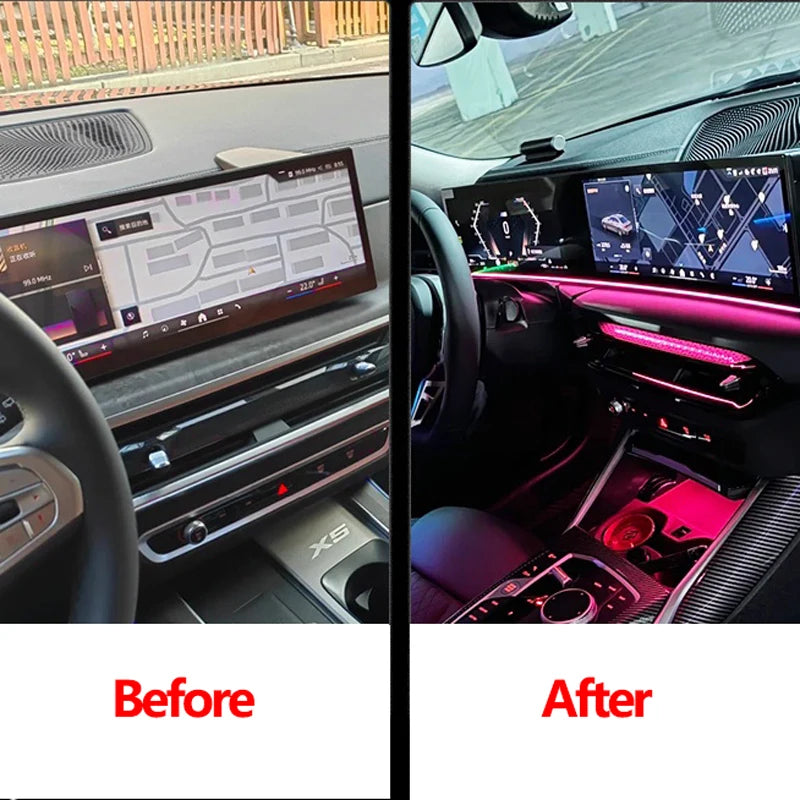 LED for BMW Instrument Ambient Lighting for BMW 2/3/4/7 Series X5 X6 X7 M3 M4 G20 G22 G80 G82 Curved Display Ambient Lighting
