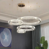 Luxury Design Gold Crystal LED Chandelier K9 Crystal Dimmable Pendant Light for Living Room Bedroom Hotel Villa Decor
