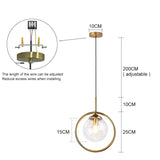 Modern Glass Ball Lampshade Led Chandelier Bedside Pendant Lighting Dining Room Hanging Lamp Restaurant Decor Suspension Lustre