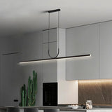 Modern Simple LED Ceiling Chandelier for Table Dining Room Kitchen Island Black Pendant Lamp Home Decor Hanging Lighting Fixture