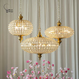 Vintage K9 Crystal Pendant Lights for Living Room Bedroom American Copper Crystal Ceiling Chandelier for Dining Room Kitchen Bar
