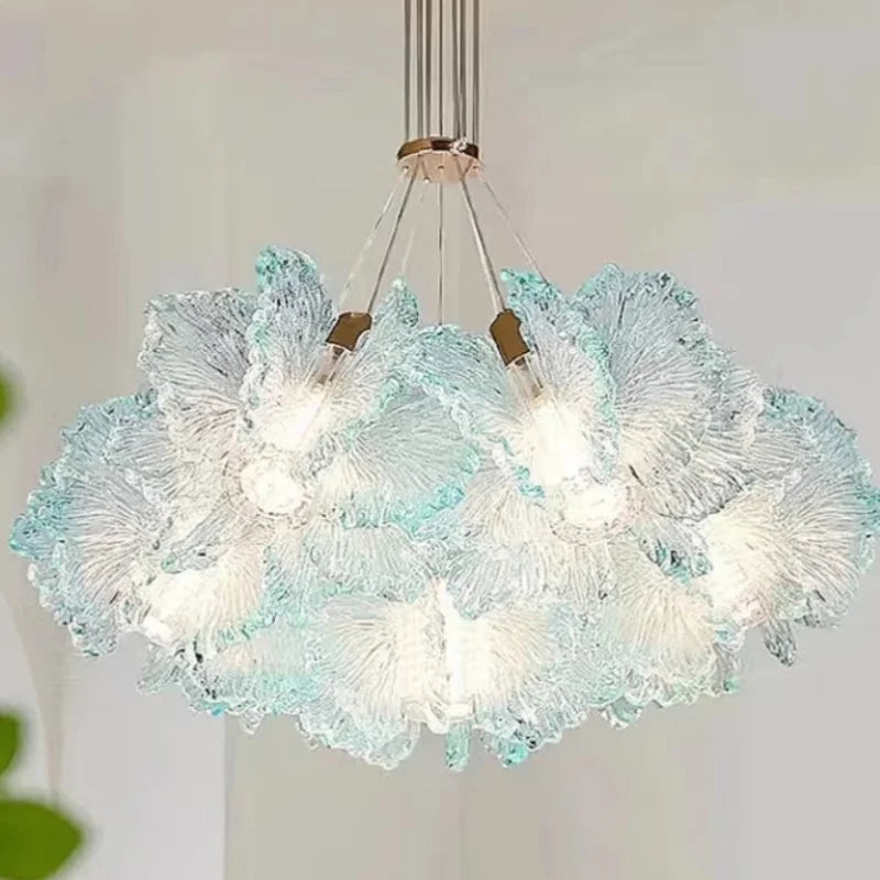 Nordic New Highend Acrylic Flower Pendant Lamp Living Room Restaurant Bedroom Villa Hotel Creative Chandelier Art Lighting Decor
