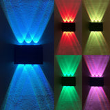 Solar LED Light Outdoor Wall Lamp Waterproof Up Down Luminous Lights Decor Garden External Sconce Fence Porch Solar Lamp