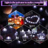 Waterproof LED Flameless Tealight Candles - Submersible Underwater Pool & Party Lights