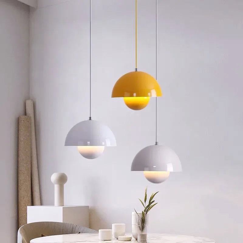 Modern Pendant Light semicircular Nordic color chandelier lamp for Dining Room Home Decor Hanging Lamp Indoor decoration