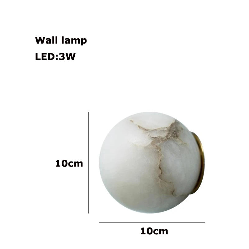 2026 Trendy Marble Joy LED Chandelier - Luxury Alabaster Pendant Light