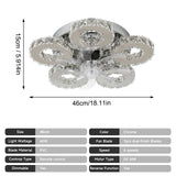 Modern Ceiling Fan Light Led Fan Lamp Smart APP RC Luxury Crystal Chandelier Home Decor Appliance Fixture Living Dining