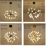 LED Firefly Sputnik Chandelier Light Stylish Tree Branch Chandelier Lamp Decorative Ceiling Chandelies Hanging chandeliers