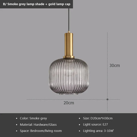 Nordic Retro restaurant colorful Glass pendant lights Creative living room Lamp Simple bedside lamp LED E27 light