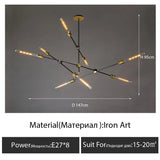 American retro industrial wind chandelier Nordic minimalist personality restaurant living room bar cafe clothing store lighting