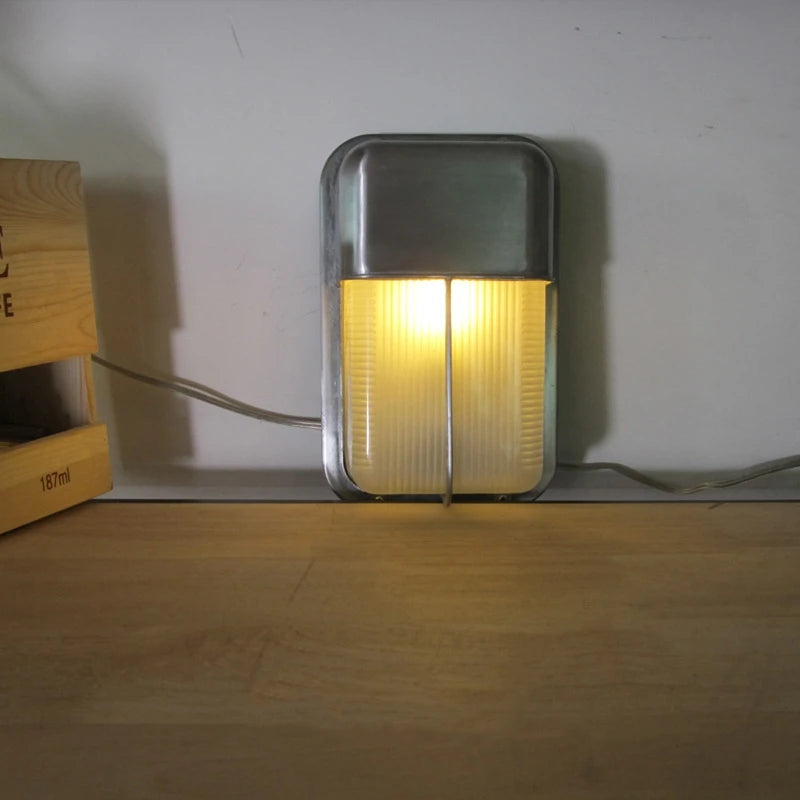 Retro Aluminum Outdoor LED Wall Lamp E27 Waterproof Moisture Industrial Garden Porch Light Bathroom Balcony Glass Ceiling Light