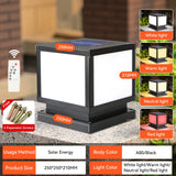Outdoor LED Solar Column Light - Waterproof Dimmable Garden Pillar Lamp