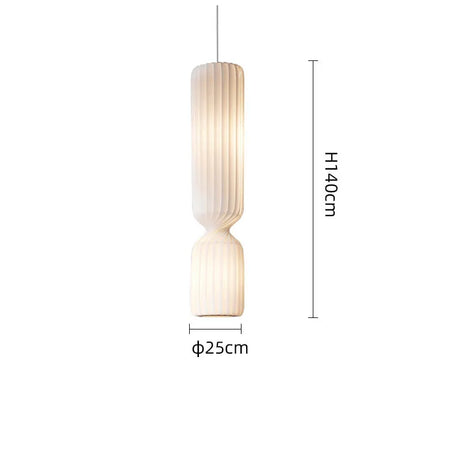 Nordic pleated Floor Lamp wabi- sabi white Fabric Lamp For Living Room Bedroom Loft Decors LED corner long strip Standing Light