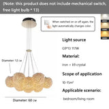 Light luxury crystal living room bedroom chandelier crystal premium chandelier