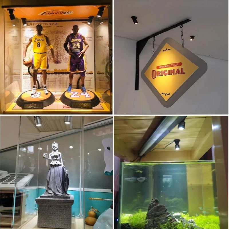 Rgb Led Spot Light Usb 5V Remote Dimming Mini Bulb 1W 3W Cabinet Showcase dollhouse Jewelry Lamp Stage KTV Bar Light