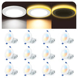9W 12W LED Downlight with Night Light Mode - 3-Mode Recessed Ceiling Lamp