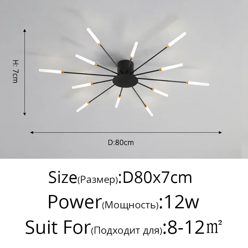 Modern Rotating Pen Tip LED Ceiling Light - Creative Sculptural Art Chandelier