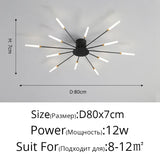 Modern Rotating Pen Tip LED Ceiling Light - Creative Sculptural Art Chandelier