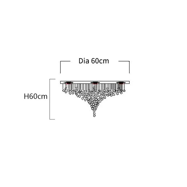 Crystal Stone Large LED Chandelier - Luxury Long Staircase Hanging Lamp