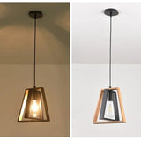 American Chandelier Lamp Retro Iron Wood Pendant Lamp Bar Restaurant lamp Creative Hanging light Household Luminaire appliance