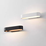 Modern Aluminum Indoor LED Wall Lamp (Black/White Finish) - Minimalist Accent Sconce Light Fixture for Bedroom Bedside, Hallway & Aisle Lighting