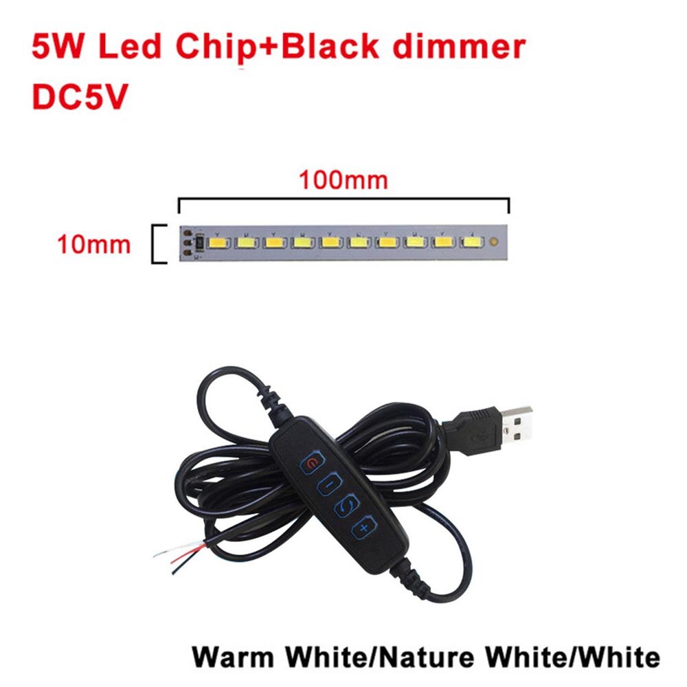 DC5V Dimmable LED chip 5W 6W 10W Surface Light Source SMD 5730 LED Light Beads DIY Tricolor Adjustable LED Bulb White Warm White