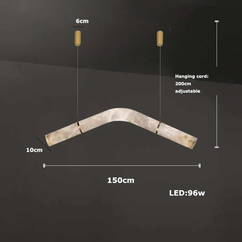 2026 New Trend Marble Collection LED DIY Hanging Lamps Chandelier Lighting Fixtures Lustre Suspension Luminaire Lampen For Foyer