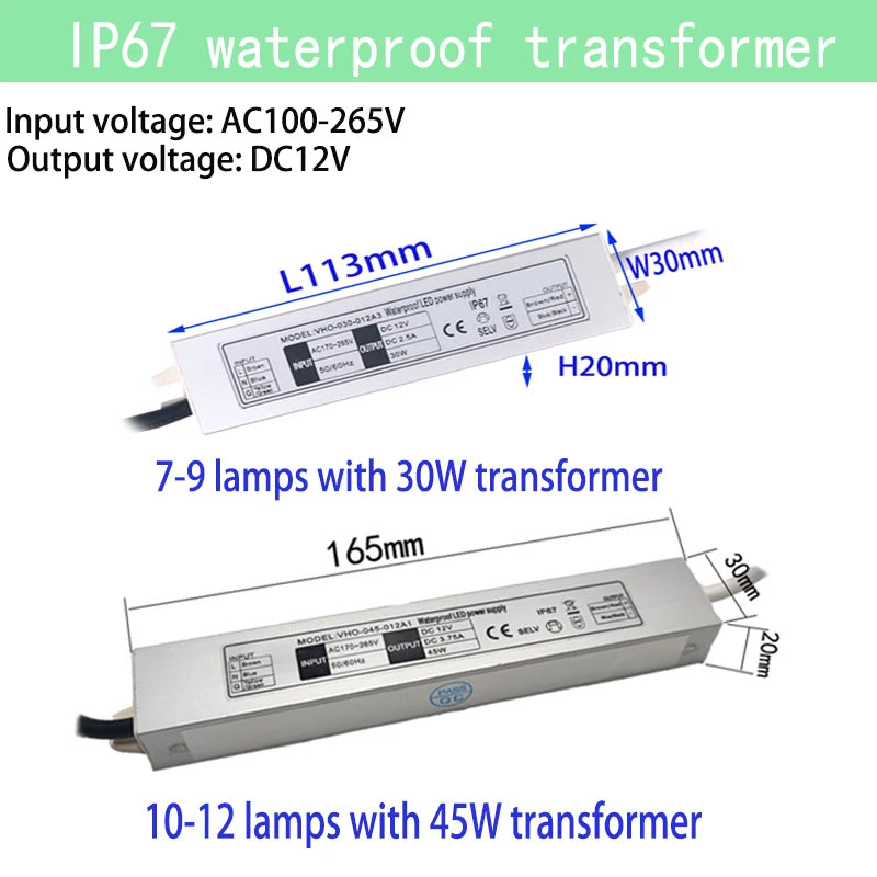 Mini 3W Dimmable LED Recessed Spotlight Kit with AC100-240V Transformer (DC12V) - Adjustable Tiltable Ceiling Downlight for Room & Cabinet Decor