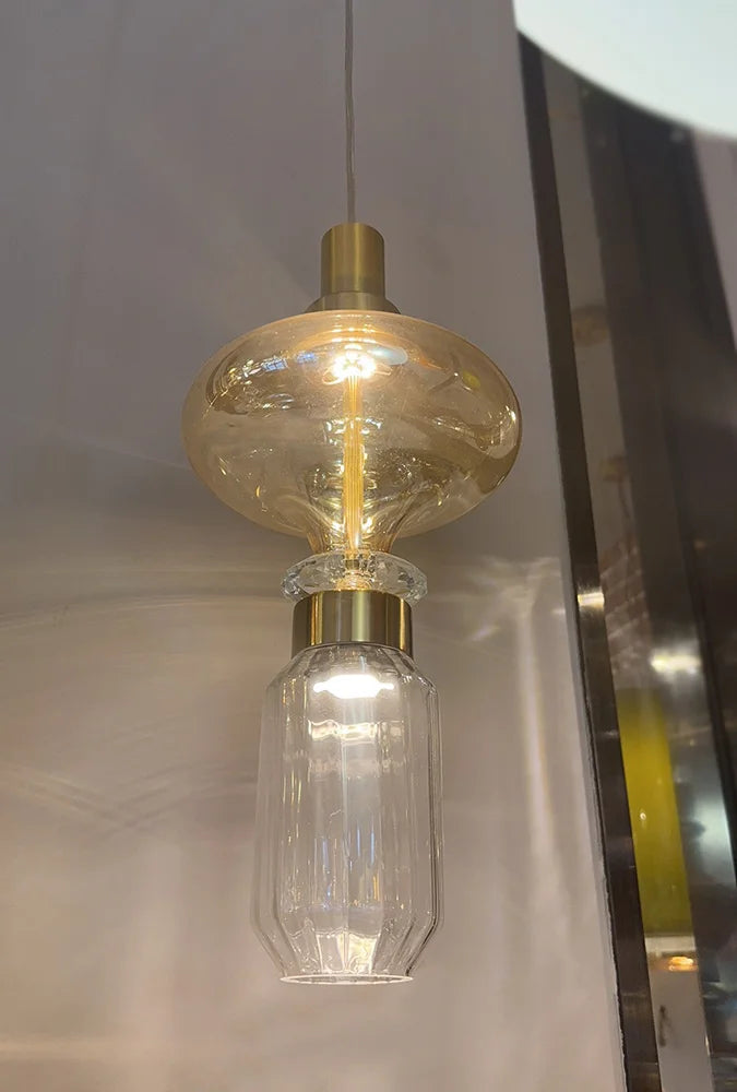 European American style glass chandelier exhibition hall, bedside restaurant, bar counter, study, creative living room light