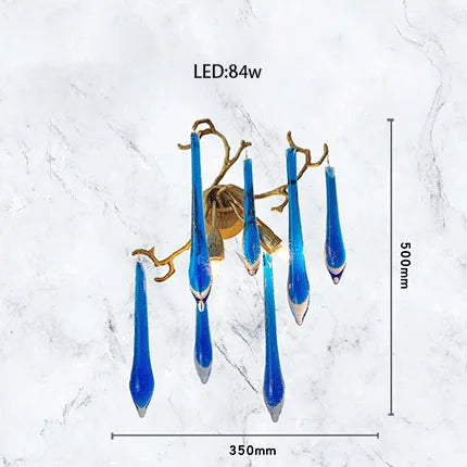 Light Luxury Crystal Chandelier Postmodern Minimalist Living Room Tree Branch Lamp Artistic Dining Room Pendant Lamp