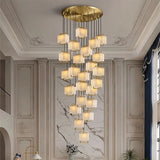 2026 Marble Series Gold Chrome Dimmable Led Chandelier Lighting Lustre Suspension Luminaire Lampen For Living Room