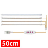 Grow Light Strips Bar for Indoor Plants 42-288 LEDs Sunlight Full Spectrum Plant Lamp with Auto On/Off Timer Dimmable