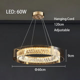 2026 Modern LED Crystal Chandelier - Dimmable Luxury Ceiling Light for Bedroom