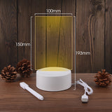 Atmosphere Lamp Creative Gift Memo Board LED Table Lamp USB Message Board with Pen Children's Gift 3D Night Light