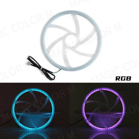 Car's atmosphere with 18 acrylic strips in 64 Colors , controlled by a Bluetooth app.