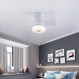Modern Pink/Blue/White Creative 22 Inch Ceiling Fan Light with Remote Control for Living Room Bedroom