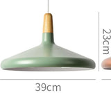 Modern Pendant Light Nordic Hanging Light Fixuture Suspension Macaron Dinning Living Room Hall Decoration Wood LED Lamp Lampara