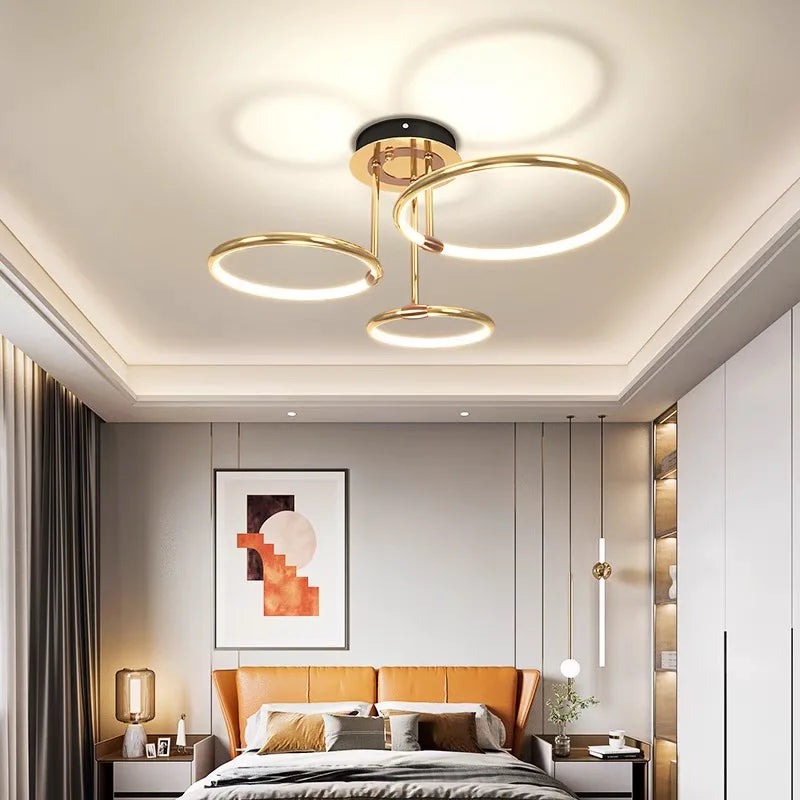 Modern Living room Ring Chandelier Nordic New Design Ceiling Lamps for Bedroom Dining room Decor Lamp Kitchen Pendant Lighting