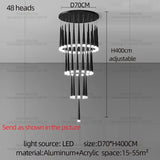 Modern Long Stairs Chandelier Living Room Attic Ceiling Light Home Decoration Pendent Lamp Dining Room Decoration Pendant Light