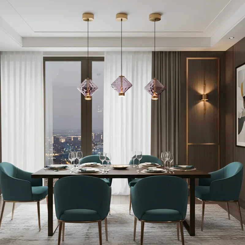 Italian Gusto Creative Glass LED Pendant Lamp - Modern Designer Chandelier Hanging Light for Kitchen Island, Dining Table & Bedroom