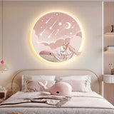 Children's Room Decoration Painting Wall Lamp Girls' Room Hanging Painting New Creative Cartoon Castle Lamp Painting bedroom LED