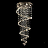 Spiral Crystal LED Ceiling Chandelier Light For Bedroom Living Room Suspension Lustre Corridor Staircase Hanging Lamp Fixture
